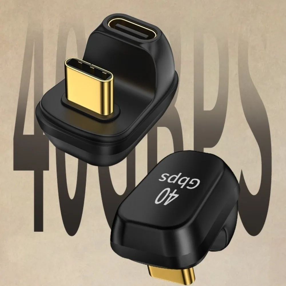 180 Degree Angle USB C Adapter Male to Female Male to Male Type C Adapter PD 140W Charging PD 65W OTG Adapter