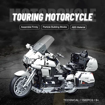 الذهب الجناح بجولة دراجة نارية نموذج اللبنات التقنية 1:5 مقياس دراجة نارية الطوب مكتب الديكور الجمعية مجموعة لعب الاطفال