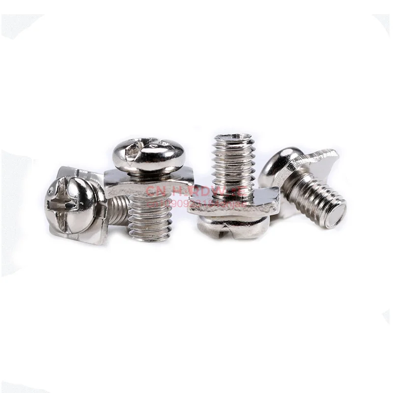 Cross Round Head Pan Head Pad Terminal Block Screw Sets M3 - M5 Nickel Plated Square Washer Screw