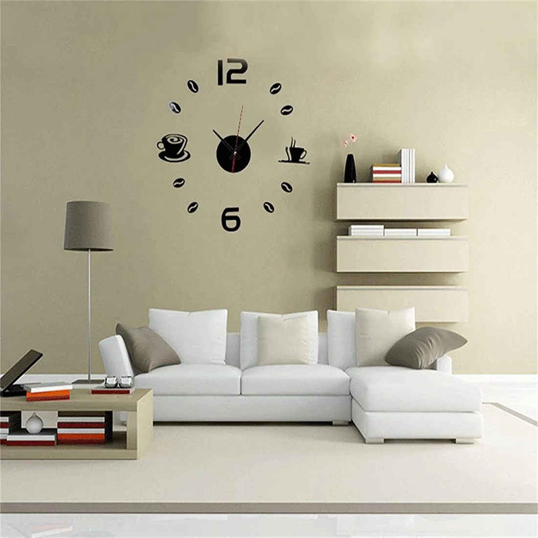 -A14E DIY Wanduhr, 3D Acryl DIY Spiegel Wanduhr, für Wohnzimmer Schlafzimmer Home Dekorationen