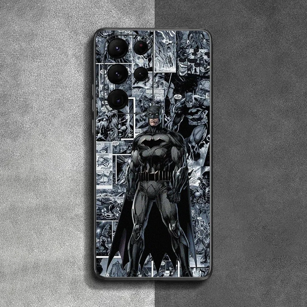 B-Batman M-Marvel Phone Case For Samsung Galaxy A52 A12 A51 S21 Edge S22ULTRA S23 S20LITE Plus Ultra Black Cover