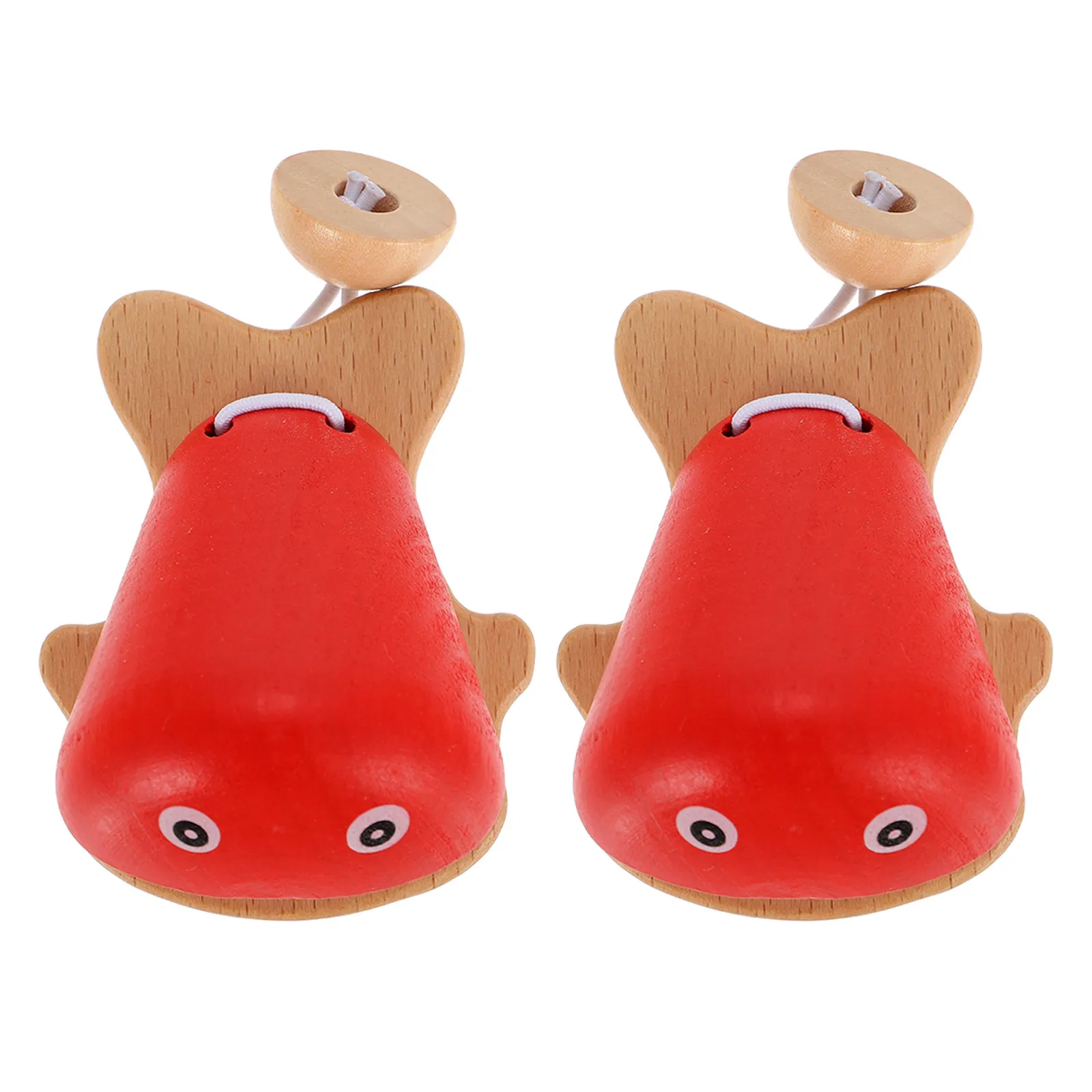 

2 шт. Деревянные детские кастаньеты с рисунком рыбы, домашний музыкальный инструмент для развития детей, развивающий музыкальный аксессуар для развлечений
