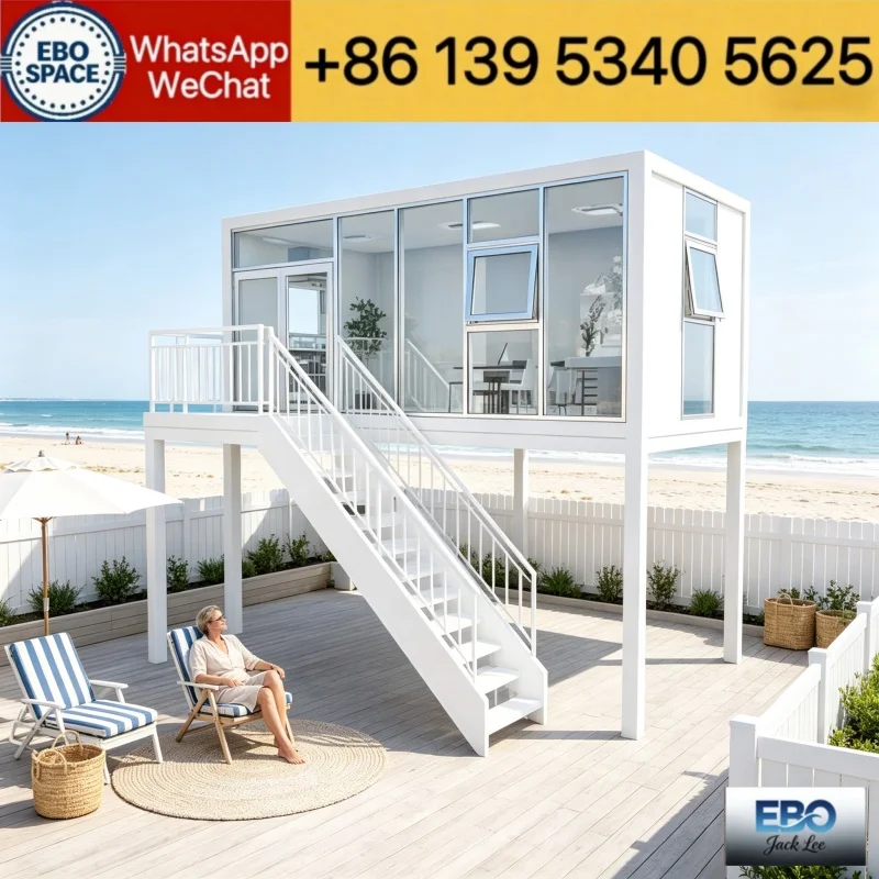 Made in China 40ft expandable container house, 2-3 bedroom log cabin, waterproof Transport Container Home for Sale