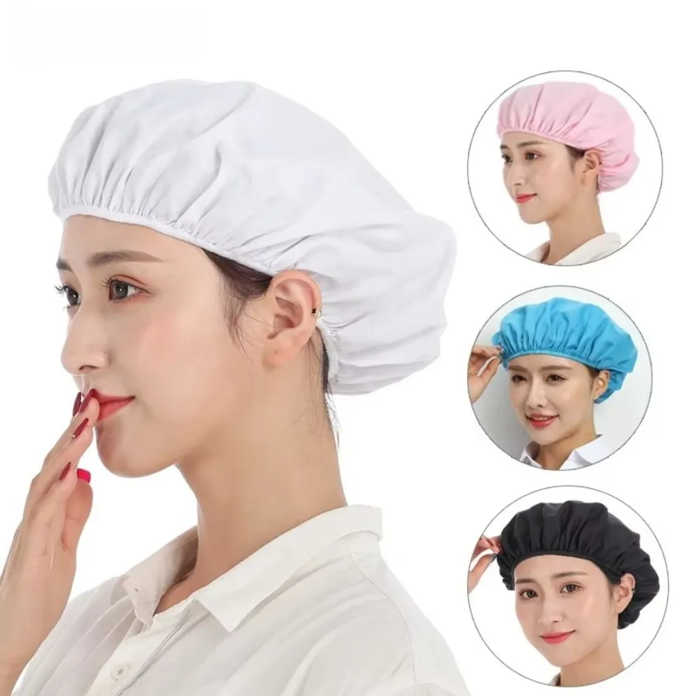 Durable Elastic Workshop Work Hat Dust-proof Smoke-proof Chef Hat Breathable Hair Fall-proof Catering Cap Food Factory