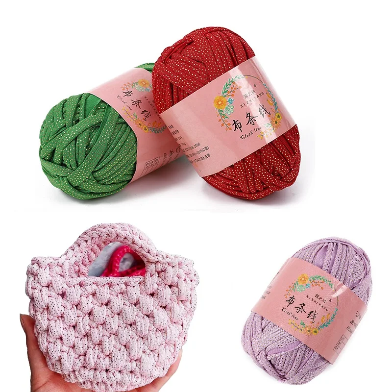 30 Meters, Colorful Hand-woven Yarn Bag Line, Thick Wool Crochet for Hand Knitting Carpet Blanket, Dyeing Material, DIY,