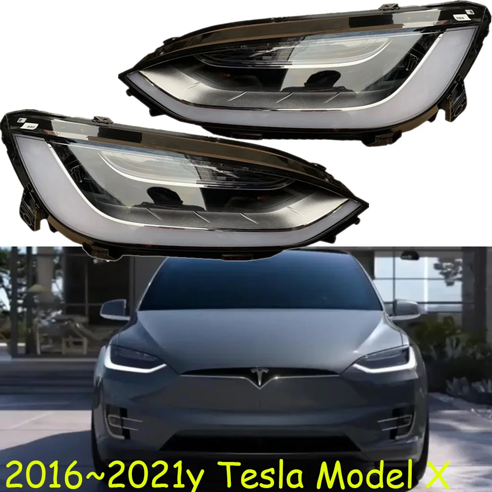 1pcs car bumper ModelX headlamp Tesla Model X headlight ALL IN LED 2016~2023y car accessories head lamp Tesla Model X fog lamp