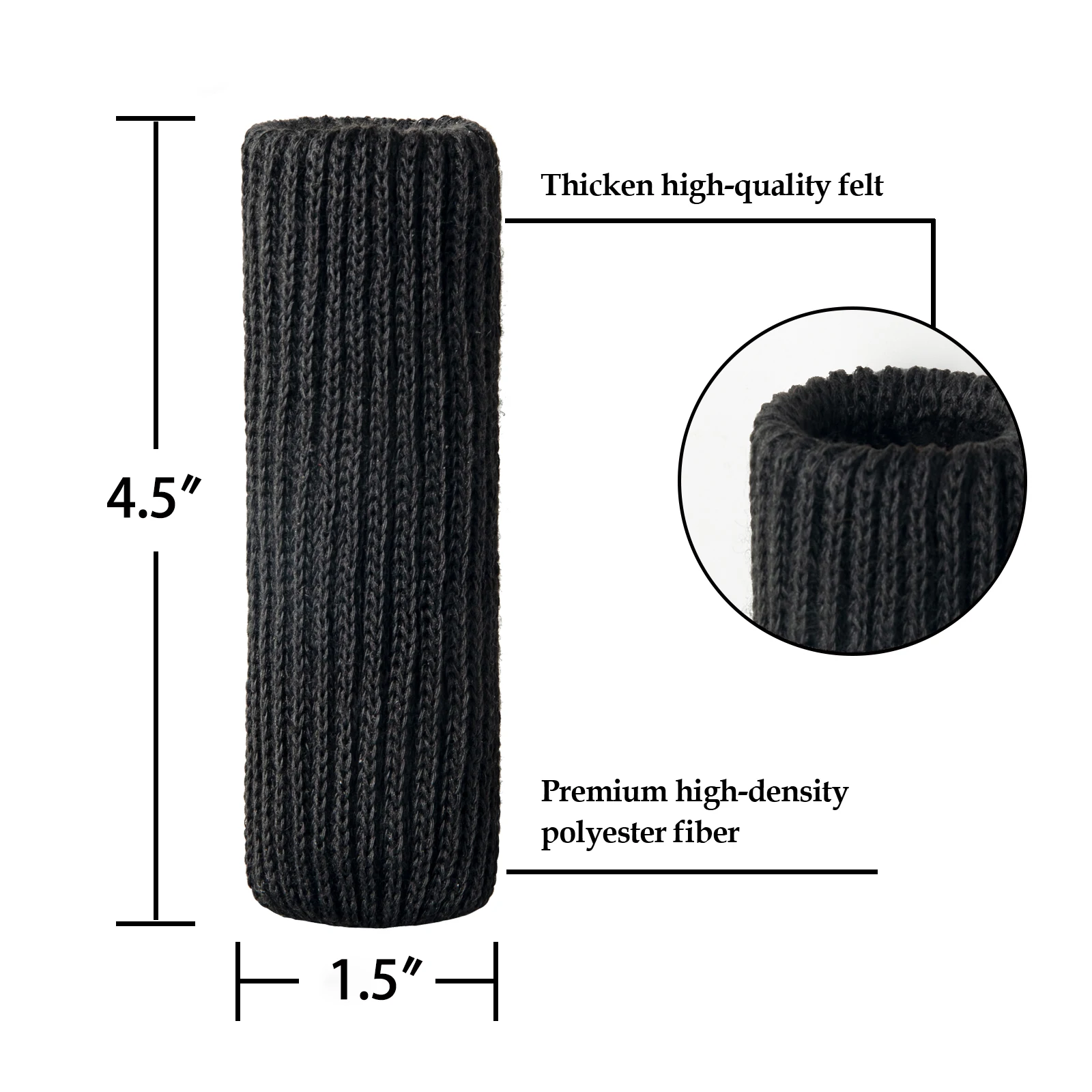 Chair Leg Protectors for Hardwood Floors High Elastic Knitted Non Slip No Scratch Noise Furniture Socks Cover Round Bottom Pad