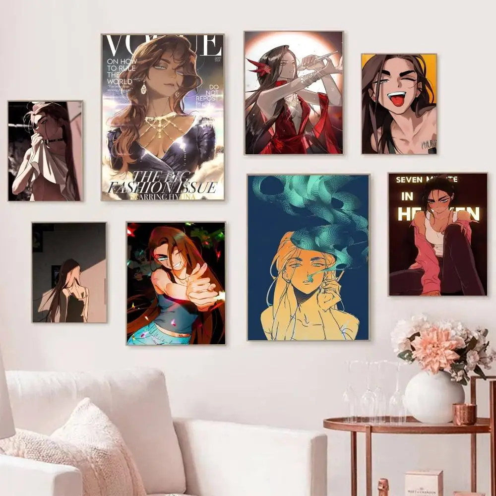 Hot Anime Characters Hyuna A-ALIEN STAGE Posters Self Adhesive Waterproof Ideal For Living Room Bedroom Bar Decoration