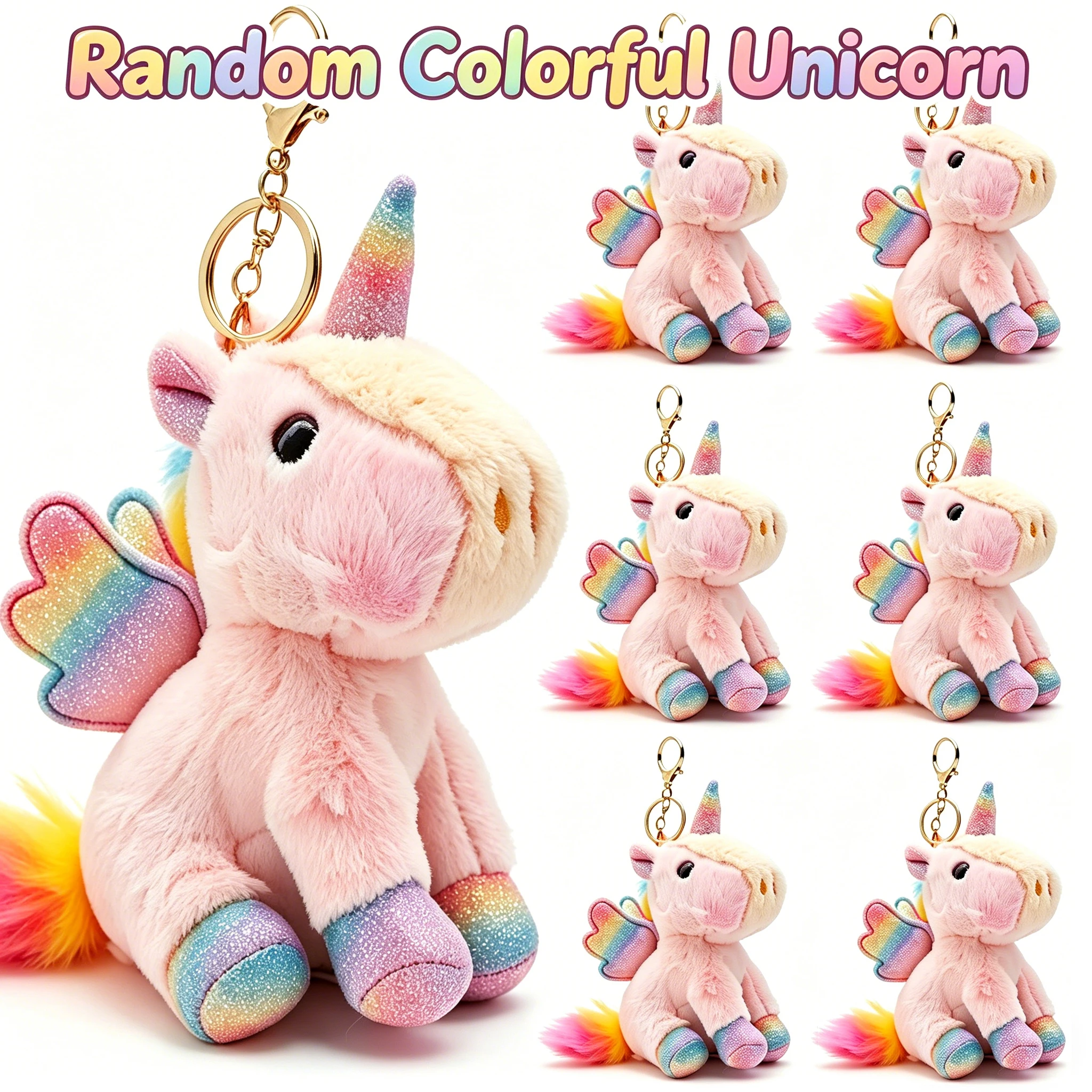 

Mini Plush Unicorn Stuffed Animals Unicorn Party Favors Bulk Toys DIY Plush Keychain Stuffed Animal for Kids Party Favor