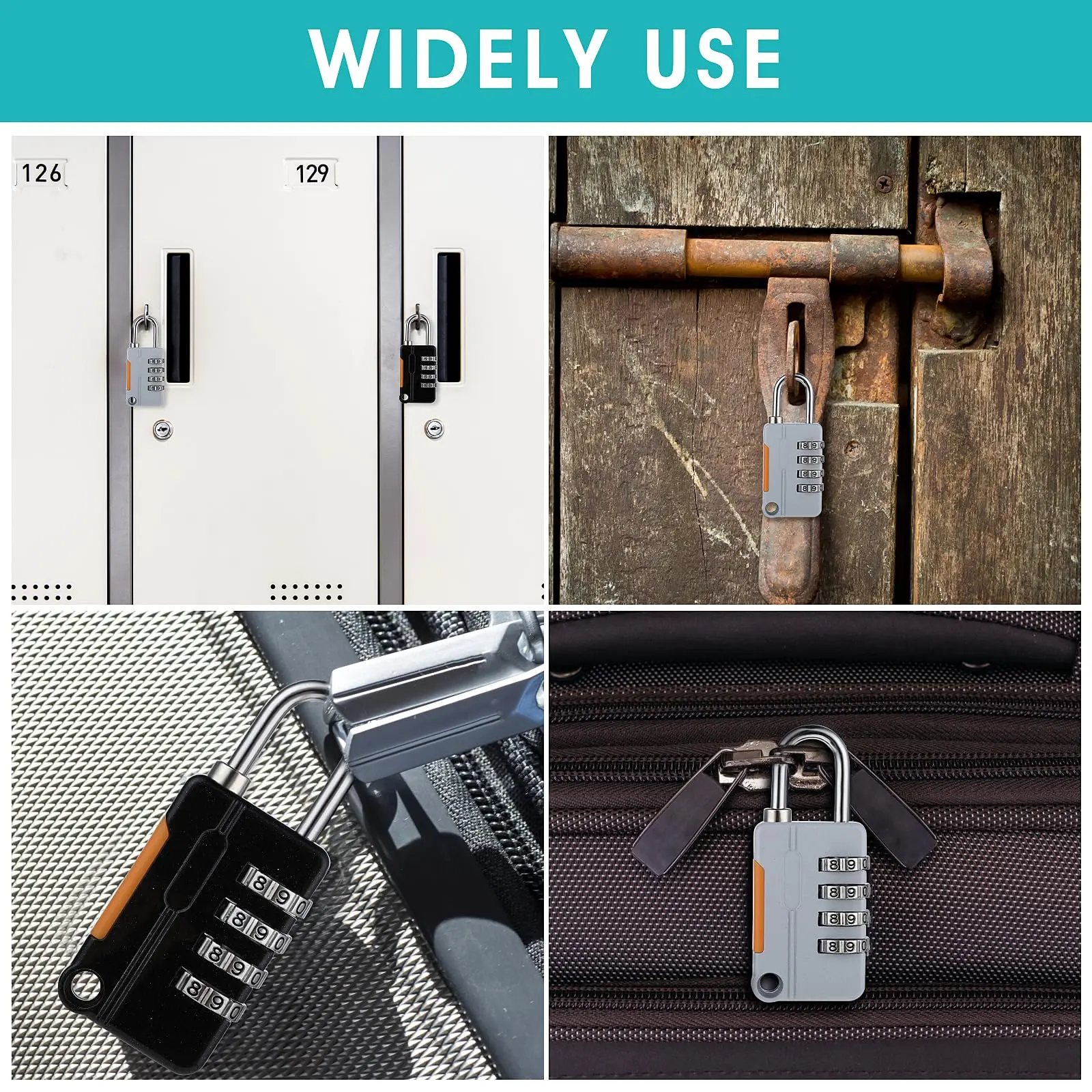 Concept Color Matching Multipurpose Password Lock 3-digit Combination Lock  For Travel Luggage Suitcase Anti-Theft Code Padlock