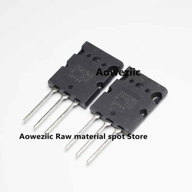 Aoweziic  2023+ 100% New Imported Original  2SA1943 2SC5200 A1943 C5200 TO-3P  PNP Audio Amplifier Transistor 15A 230V 150W