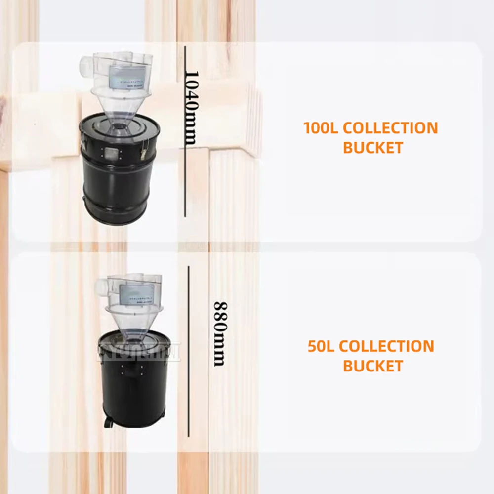 Small Cyclone Dust Separator, Woodworking Dust Collector with Bag, Fine Dust Collector for Sanding Grinding Polish Workshop