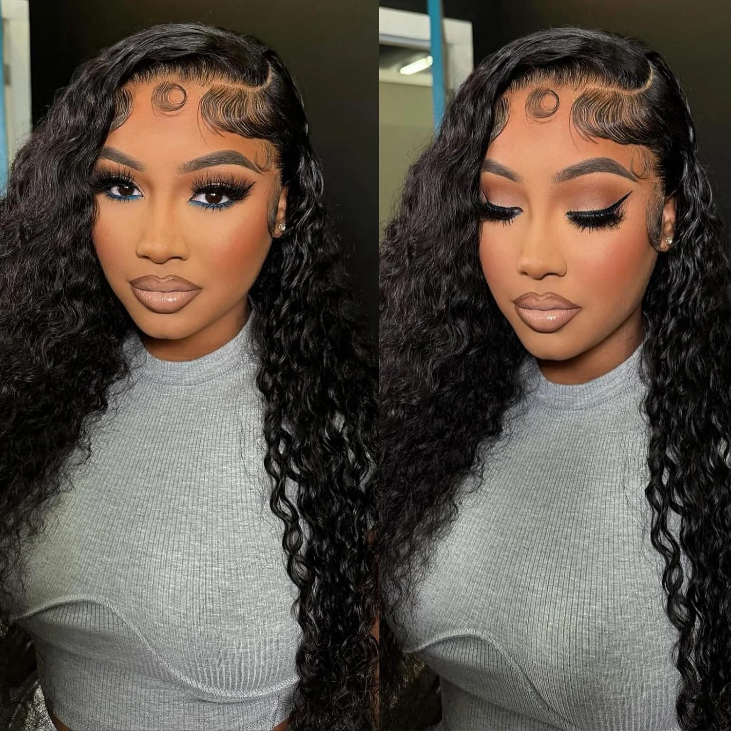 Curly Wigs Human Hair Deep Wave HD 13x4 Lace Front Wigs Human Hair Wig Water Wave 4x4 Lace Closure 200% 13X6 HD Lace Frontal Wig