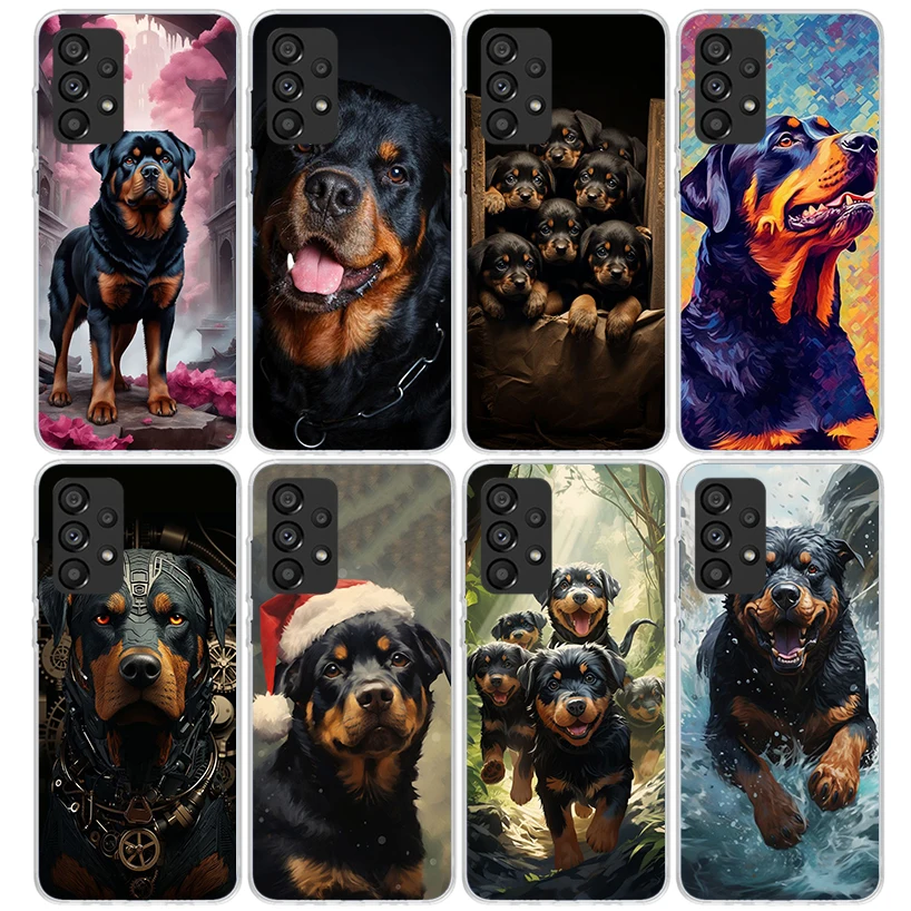 Rottweiler Dog Rottie Phone Case for Samsung Galaxy A15 A25 A35 A55 A14 A24 A34 A54 A13 A23 A33 A53 A12 A22 A32 A52 A05S A04S A0