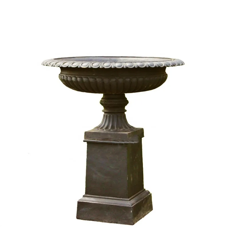 Vintage Style Ornamental Large Cast Iron Urn Garden Supplies Large Plant Pots & Outdoor Pots