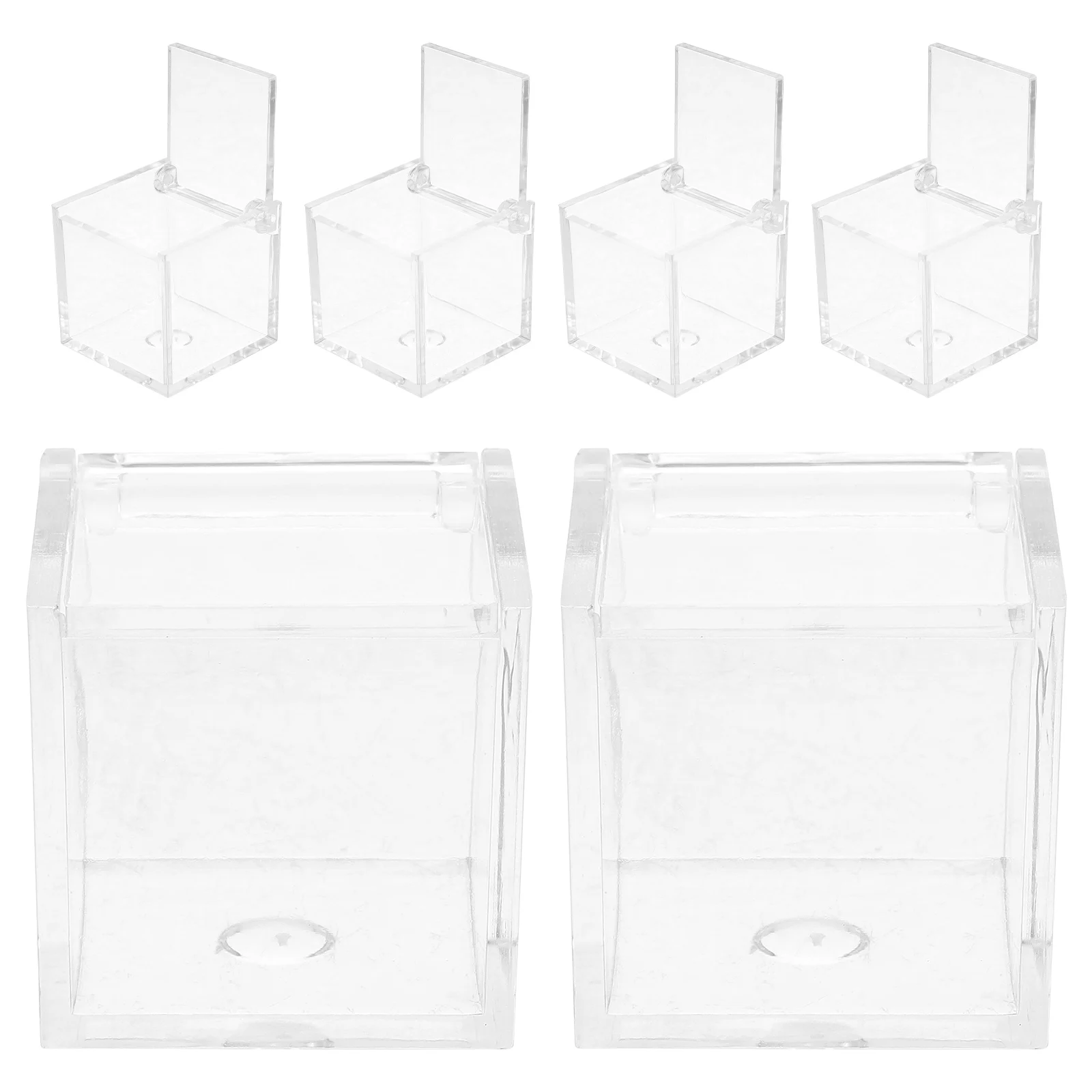 

6 Pcs Candy Boxes Transparent Square Containers for Party Favors Wedding Gifts Clear Storage Cube Box Chocolate