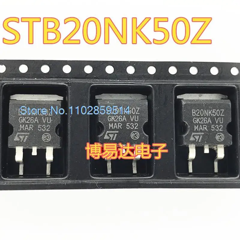 

10PCS/LOT B20NK50Z STB20NK50Z TO-263 MOS 20N50