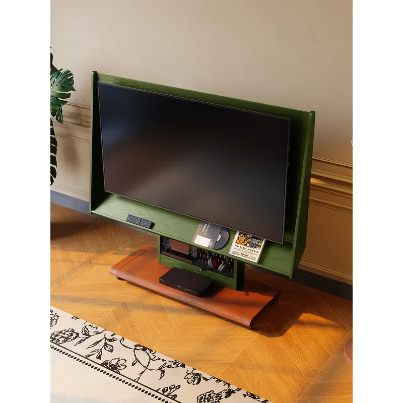 Solid wood mobile TV bracket, TV floor removable star TV bracket