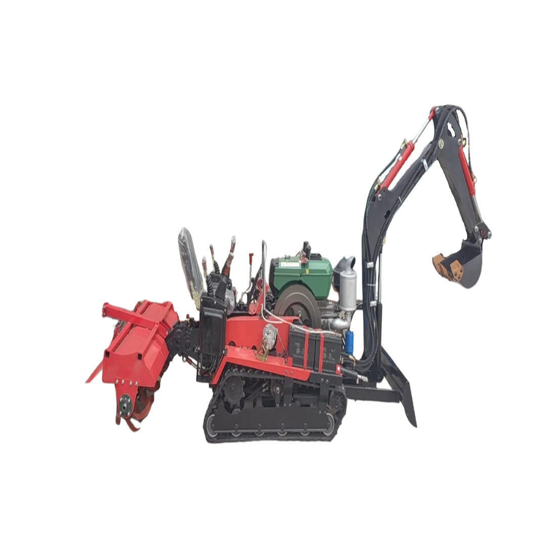 Diesel Crawler Micro Tiller Orchard Management Rotary Cultivator Ditching Weeding Spraying Farm Machine 25HP 35HP 40HP Optional