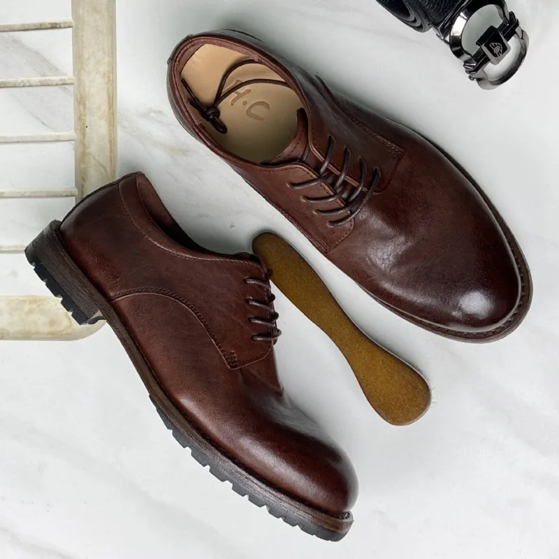 

Genuine Leather Shoes Men Genuine Leather Work Business Men's Shoes