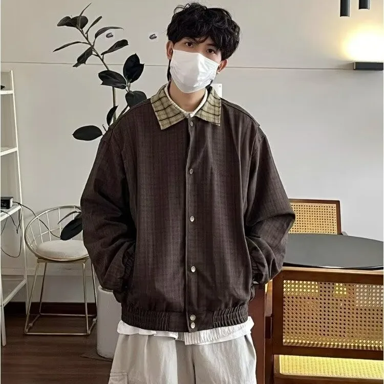 

Мужская свободная рабочая куртка в американском стиле, осенне-зимняя, больших размеров, 250 Pou, повседневная, свободного кроя, модный бренд