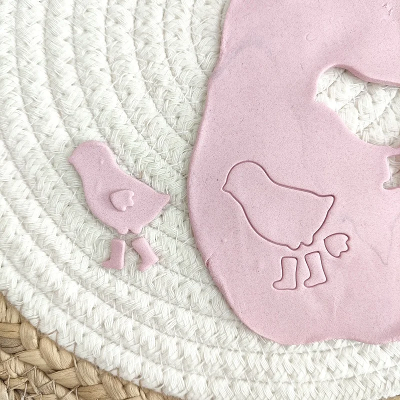 Chick Duck Rooster Shape Polymer Clay Cutters Cute Soft Pottery Clay Mold DIY Earrings Necklace Jewelry Cutting Pottery Tools