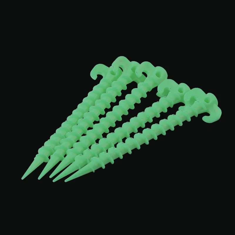 5Pcs Luminous Camping Tents Nails Outdoor Travel Heavy Duty Awning Tent Stakes Pegs Drawstring Fixing Support Pins Accessories