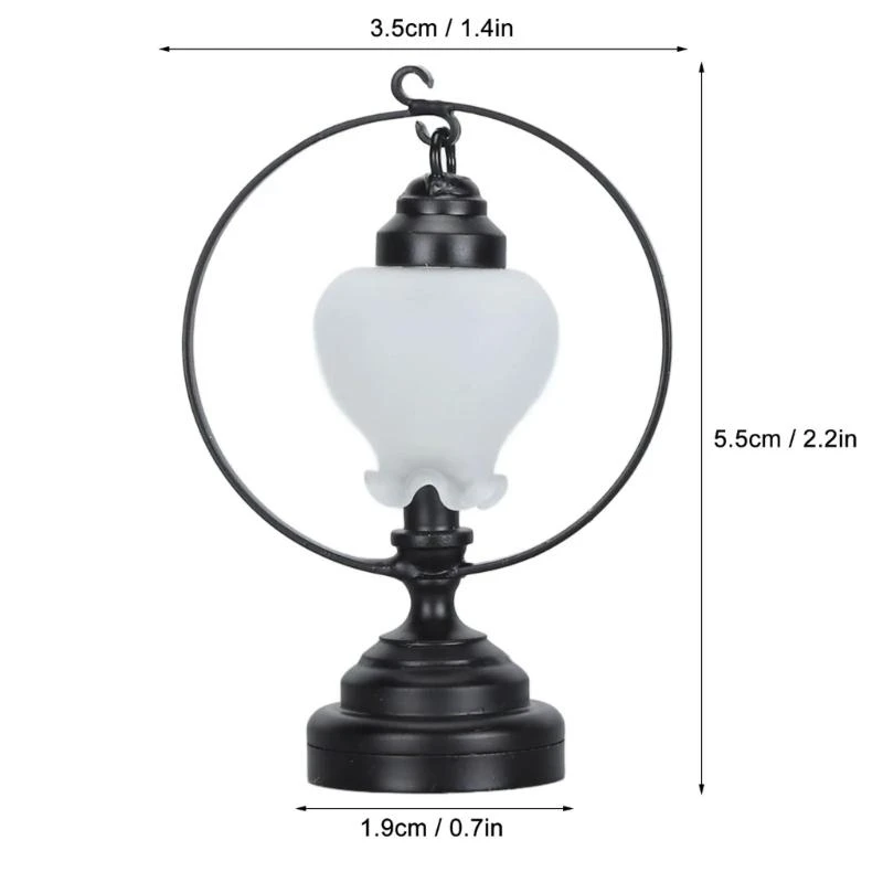 โคมไฟห้องนอนโคมไฟ Lampshade เฟอร์นิเจอร์ขนาดเล็กรุ่นตุ๊กตาอุปกรณ์เสริมติดตั้งแสงจริงของเล่น Playset 1:12