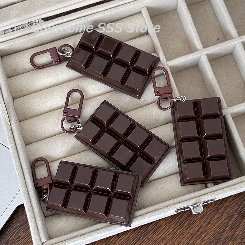 

【S】1 Piece Bag Phone Pendant New Modern Simplicity Simulated Cute Food Chocolate Keychain Decorative Business Gift Key