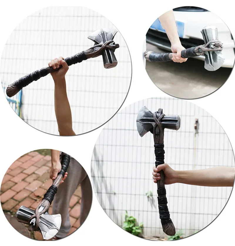 Cosplay 56cm Superhero Thor Stormbreaker Tomahawk Hammer Mjolnir Axe weapons Costume Fancy Dress party Anime stage show props