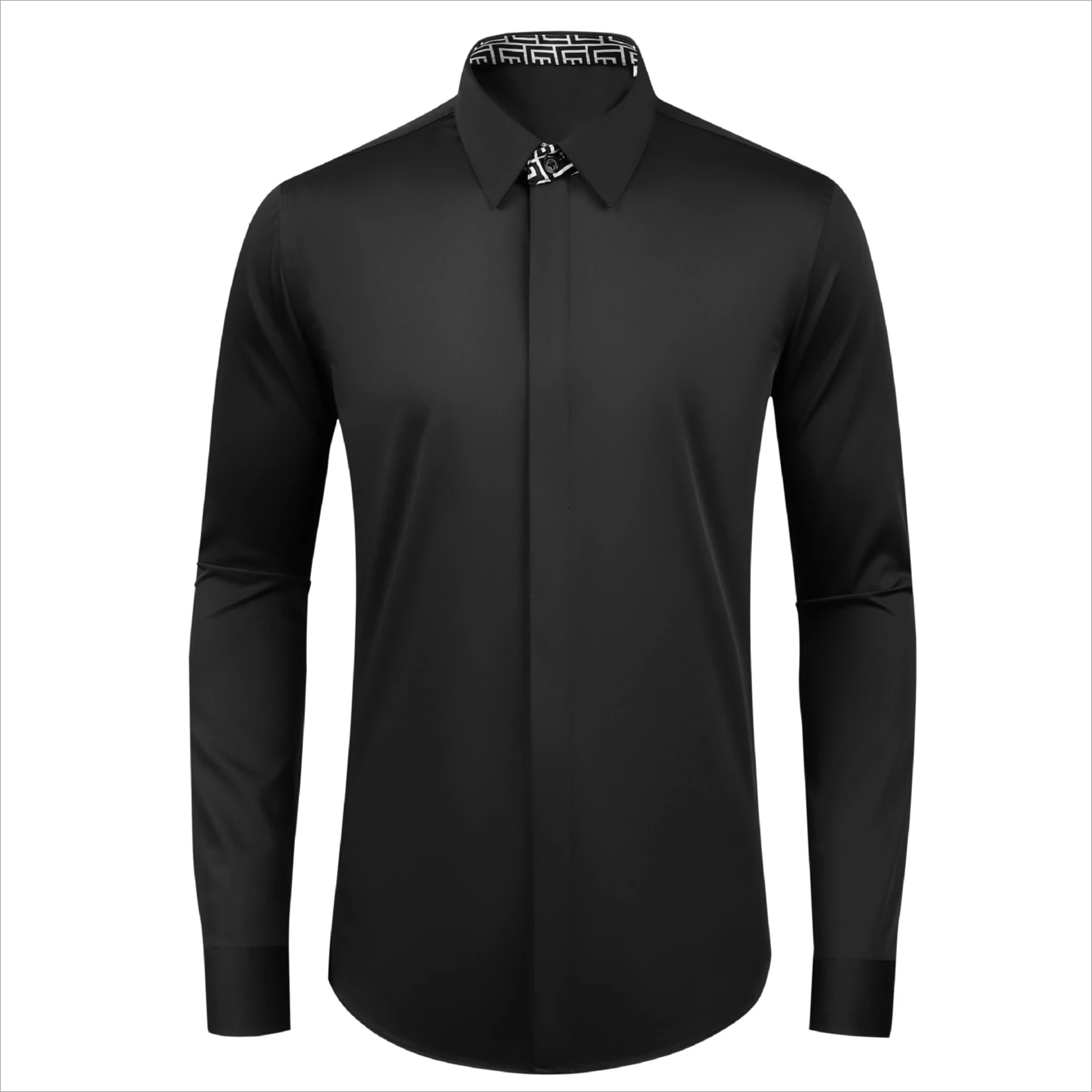 

Мужская рубашка с брендовым принтом, тонкие повседневные рубашки с длинным рукавом, высокое качество, платье для банкета, рубашка, смокинг, сценические костюмы знаменитостей