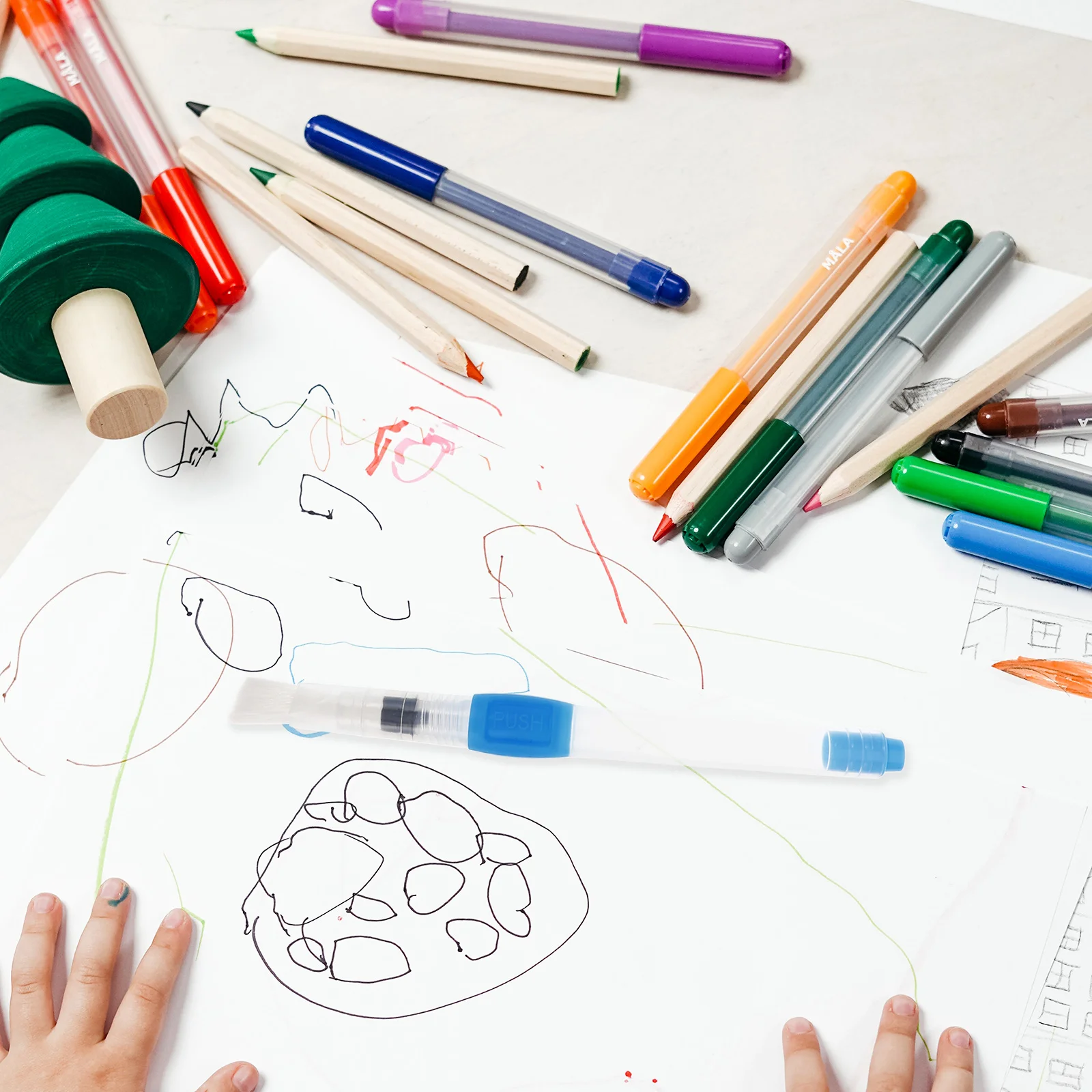 

6 Pcs Hand Drawing Brush Water Brushes Professional Watercolor Pens Portable Painting Supplies