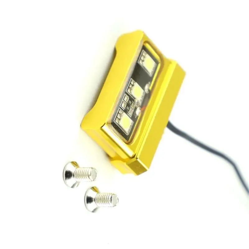 02DE Upgraded Waterproof LED License Light Universal for Electric Bikes Motorcycles