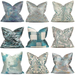 2023 NEW Blue Modern Decor Cushion Cover for Sofa and Bed Abstract Throw Pillow Covers, 30x50/45x45/50x50