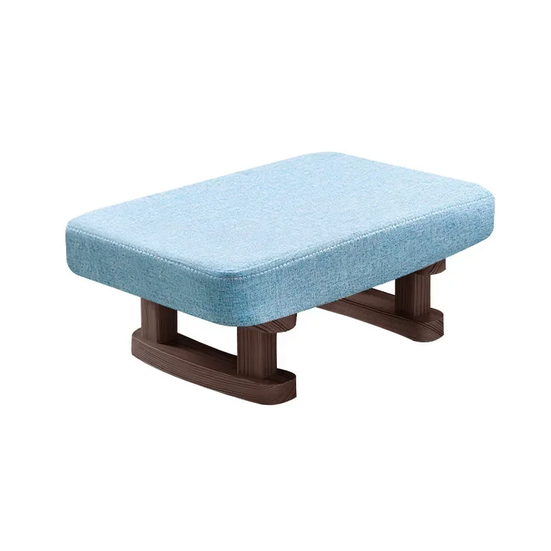 Creative Adult Sofa Stool Fashion Short Stool Solid Wood Square Stool Fabric Art Living Room Shoes Replacement Vintage Bench