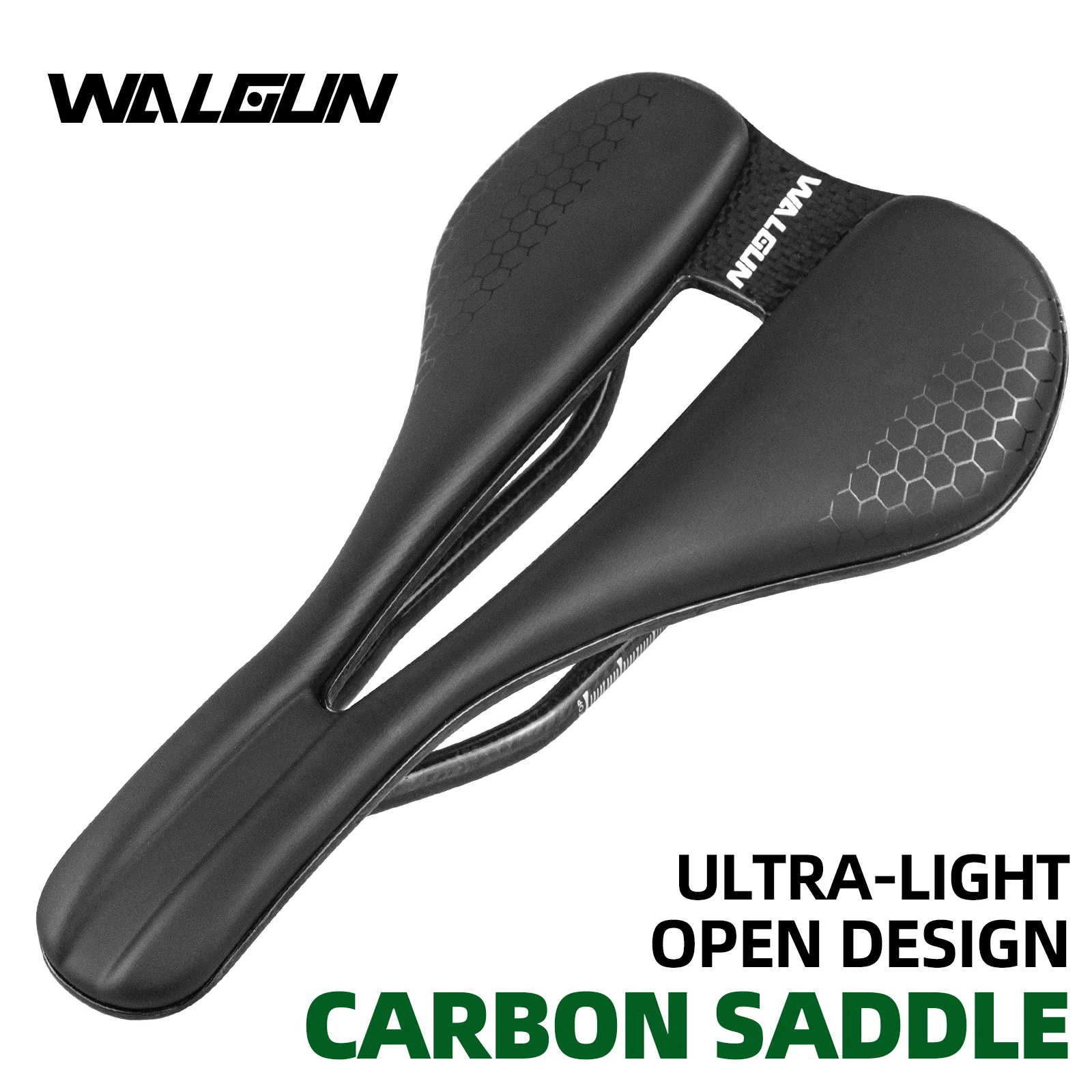 WALGUN Ultra-light Full Carbon Fiber Bicycle Saddle Superflow MTB Road Bike Seats High Performance 7*9mm 141mm Cycling Cushion