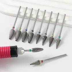 1pc Tungsten Steel Nail Drill Bit Rotate Burr Mill Nail Cutter for Nail Gel Polish Remover Nail Tip Grind Head For Manicure Tool