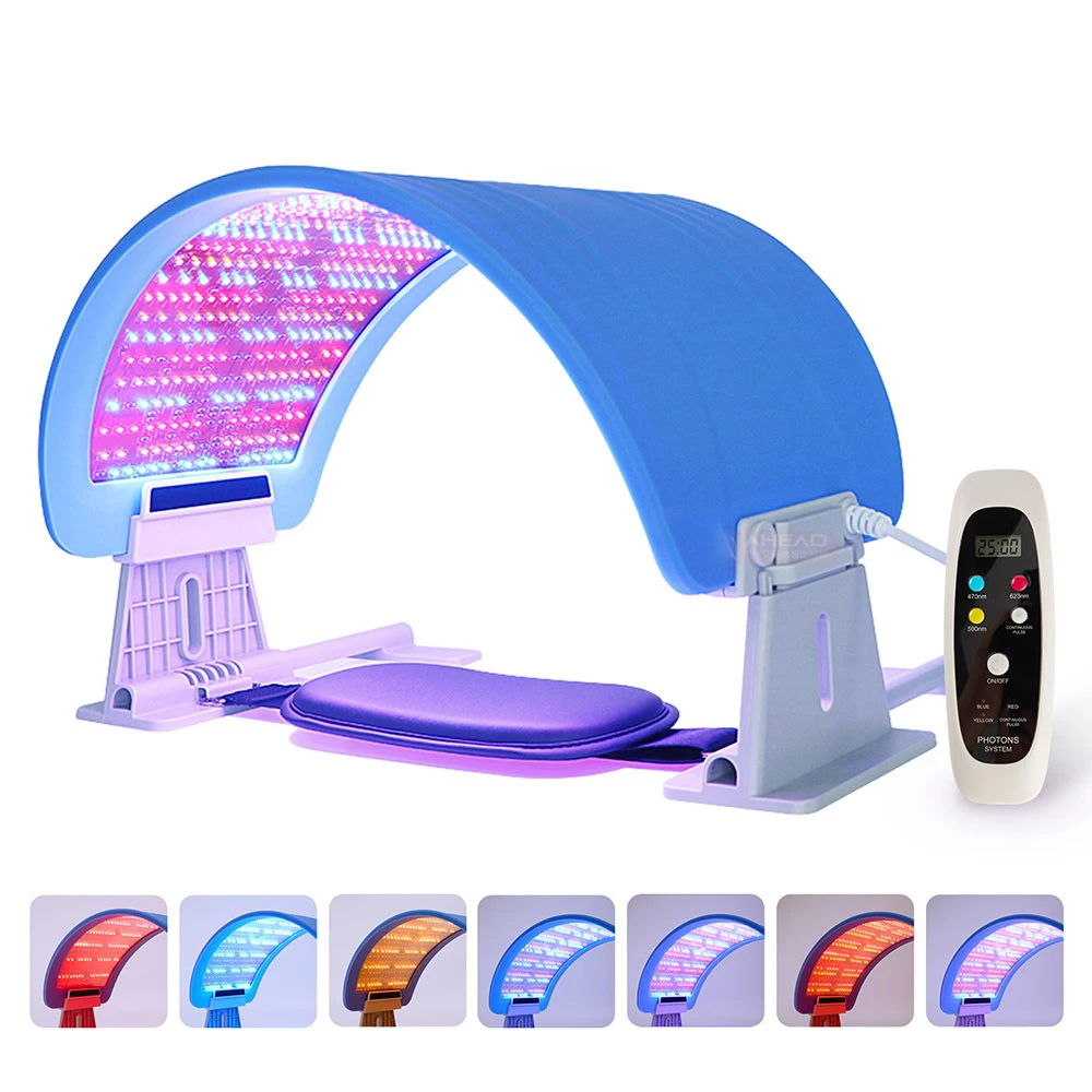 Salon  Rechargeable Photon Led 7 Color Light Therapy panel 7 Colors Led Facial Mask Face  Care