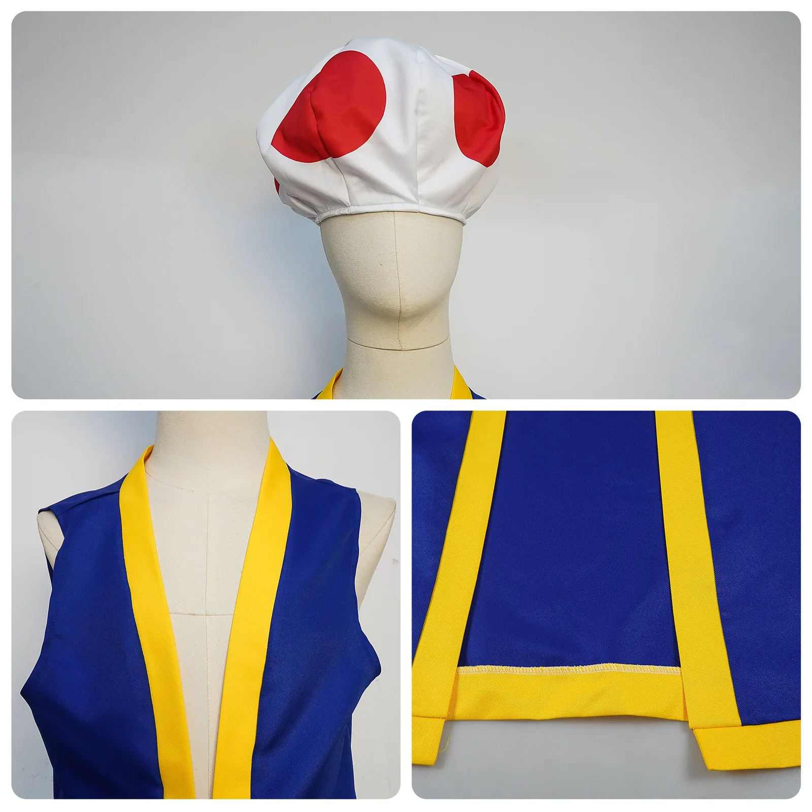 Movie Toad Kinopio Cosplay Costume Kids Adult Super Mari Bros Character Outfit Special Occasion Manga Hat Jacket Takerlama - view 6