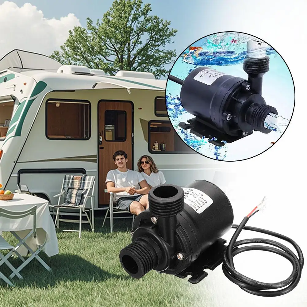 

RV Water Pump DC 12V Brushless Water Pump Stainless Steel Shaft Brushless DC Motor Submersible Pump 800L/H For RV Accessori P6F4