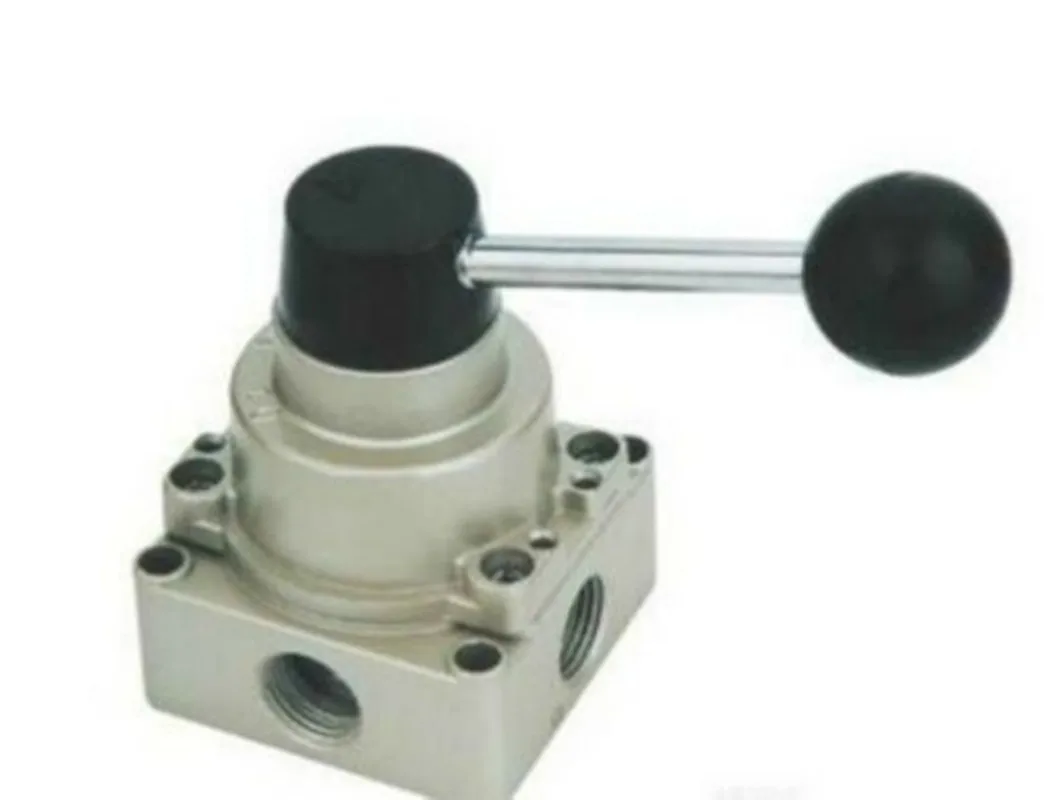 

1pcs HV-02 HV-03 HV-04 4 way 3 position 1/4 3/8 1/2 BSPT Hand Operated Lever Air Valve Hand Return