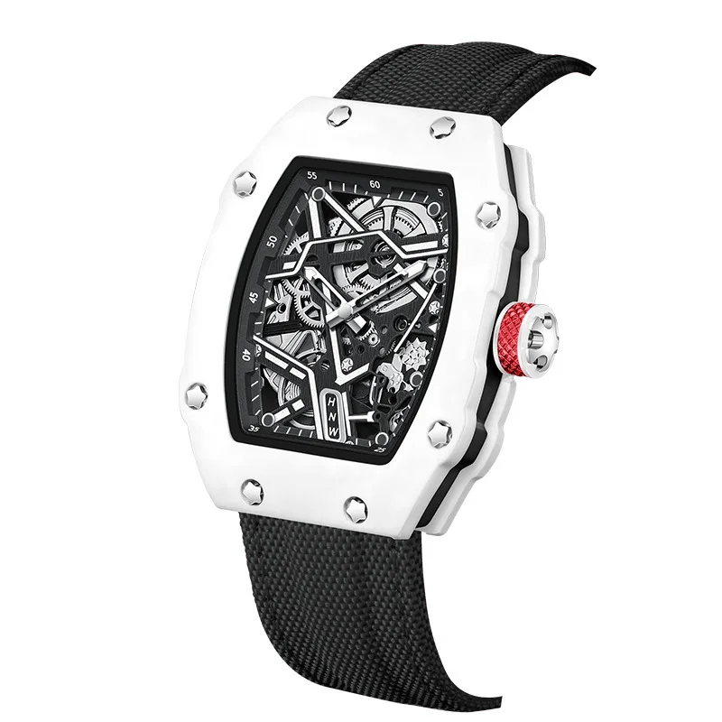 Men's Tonneau Quartz Wristwatch Ultra-Thin Luminous with Pin Buckle Waterproof Bestseller Fashion