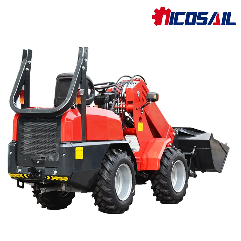 Customized New Design KZL918 Sliding Loader Front Unloading Small Compact Wheel Telescopic Arm Sliding Loader