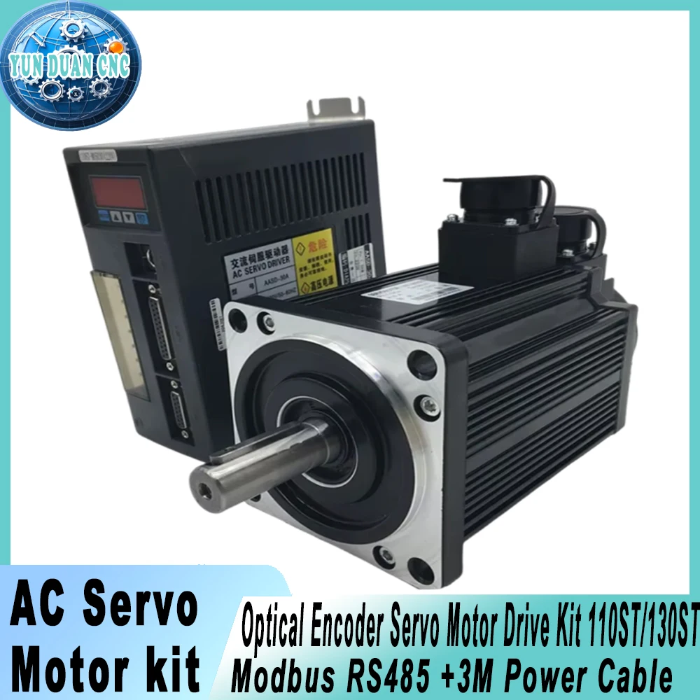 

Servo Motor Drive Kit Optical Encoder 110ST/130ST Modbus RS485 3/5/10M Power Cable AC Drive Permanent Magnet Matched Driver AASD