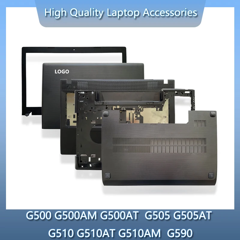 Baru untuk Lenovo G500 G505 G510 G590 Laptop LCD penutup belakang Bezel depan Palmrest casing bawah engsel