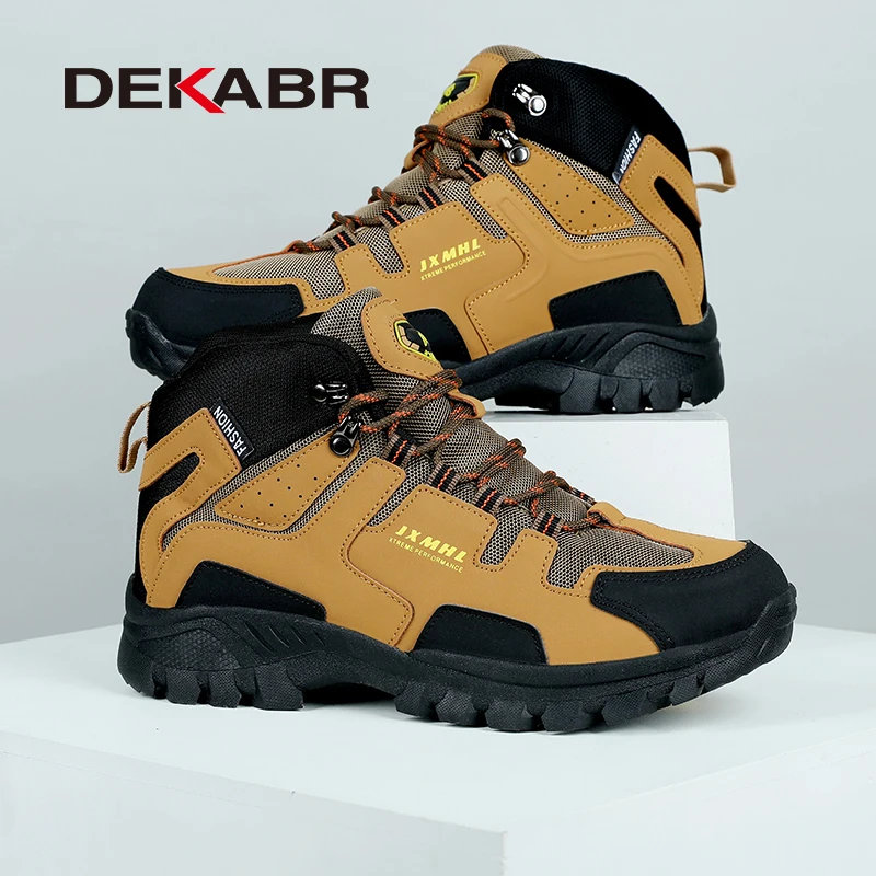 DEKABR Fashion Retro Men Boots Boots Outdoor Hiking Boots Spring Men\'s Work Shoes Special Force Desert Ankle Boots