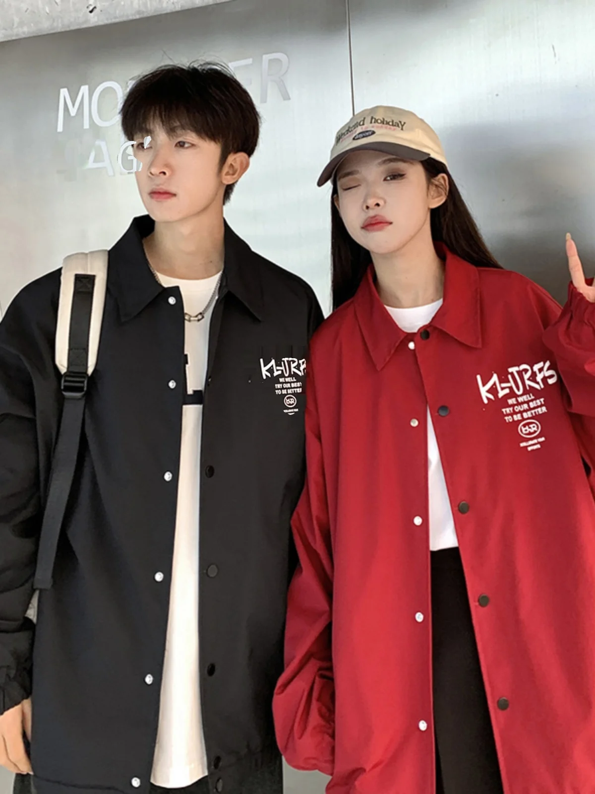 

Loose Fit Hoodie Jaet for Men Spring Autumn Faionable Youthful Couple Outerwear Anti-Wrinkle Long Sve Zipper Decorated