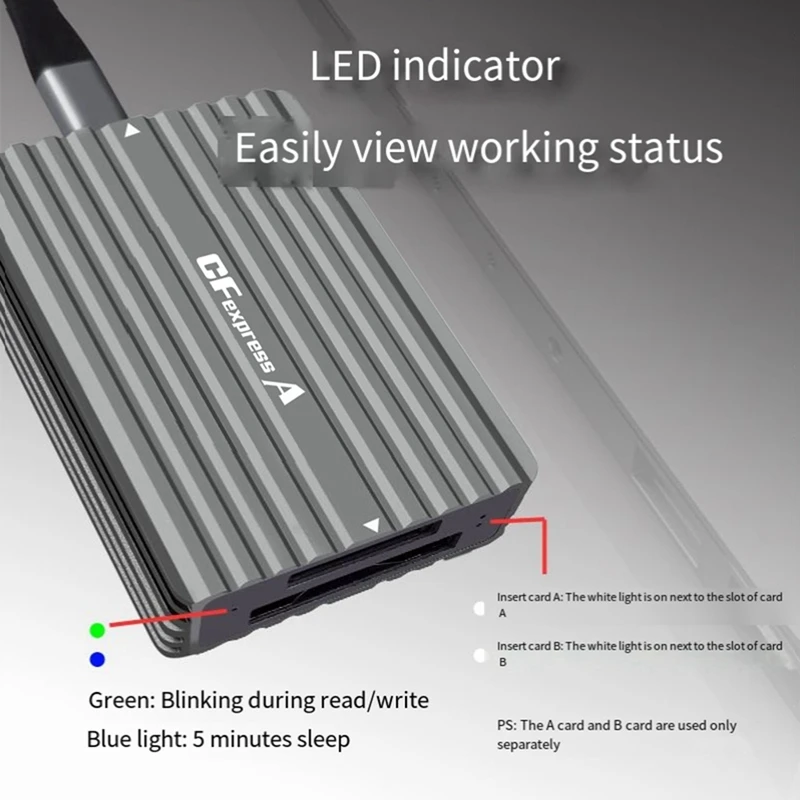 قارئ بطاقات cf-a & B على الوجهين ، محول بطاقة ، USB Express ، 10 جيجابايت في الثانية ، مناسب لأجهزة الكمبيوتر والكمبيوتر المحمول ، 2 في 1