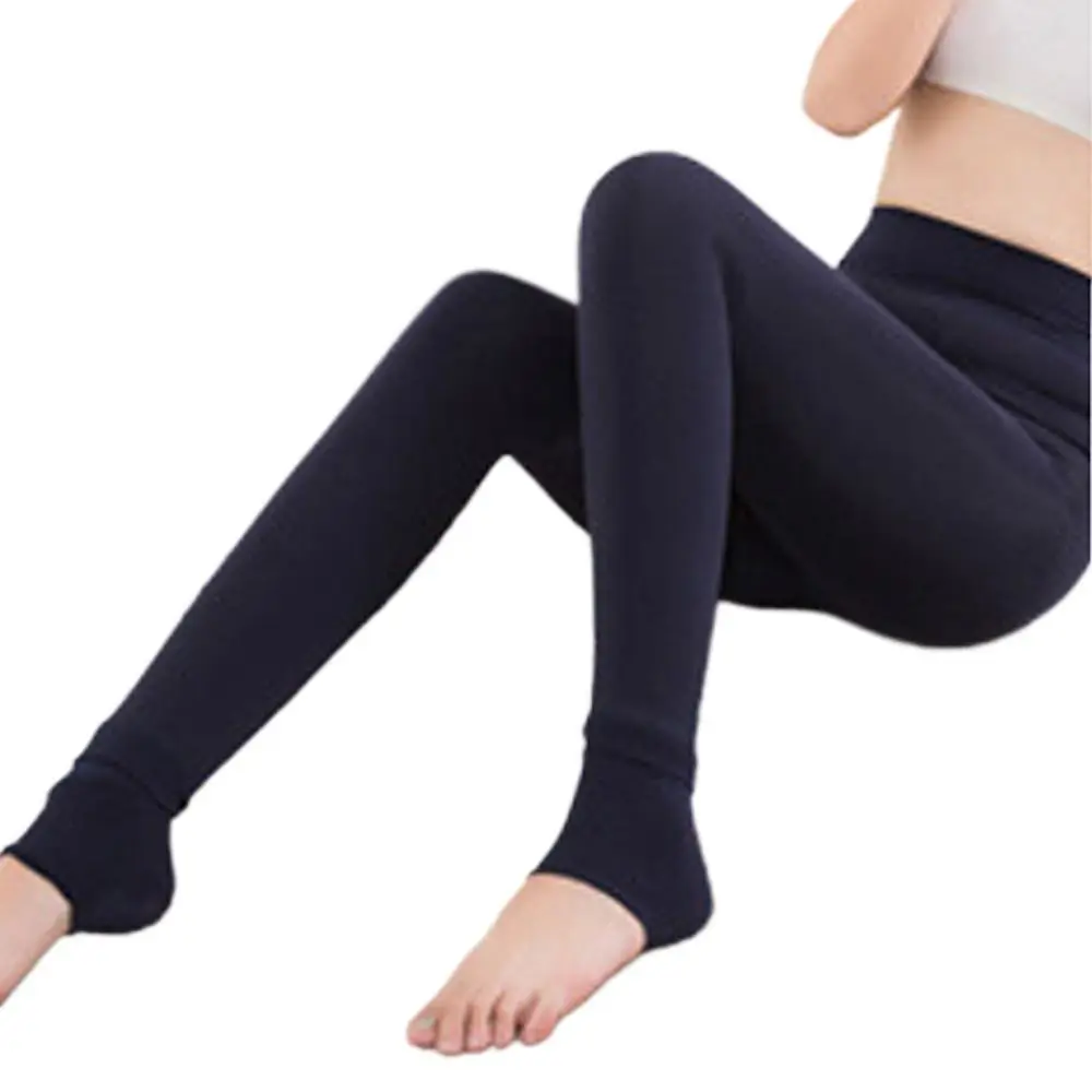 

Fashion Thick Plush Indoor Thermal Socks for JK Solid Color Thermal Leggings Nylon Step on Foot Pants Women Socks