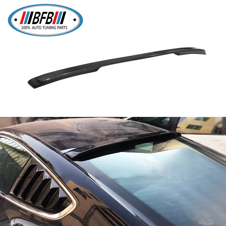 

Real Carbon Fiber Mustang Roof Spoiler Boot Window Spoiler Wing For Mustang 2015+
